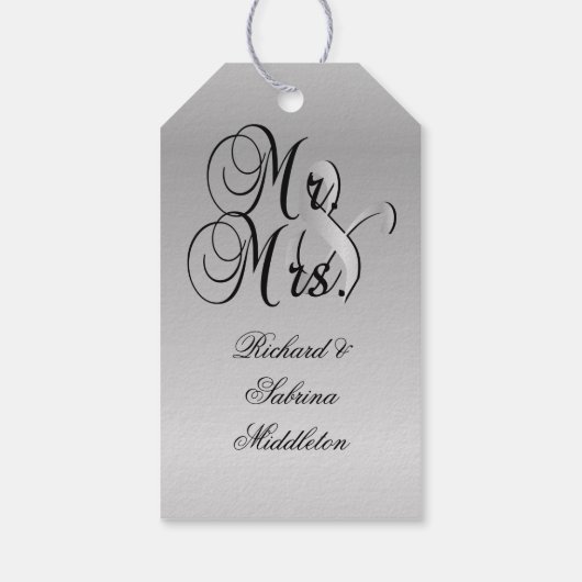 25e zilverJubileum Cadeaulabel (Achterkant)