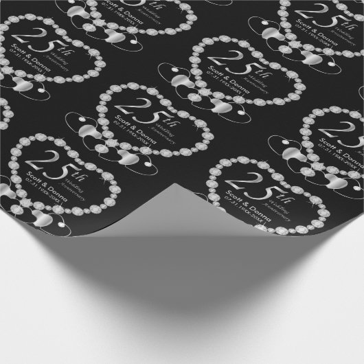 25e zilverJubileum Cadeaupapier (Hoek)