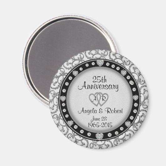 25e zilverJubileum Magneet (Voorkant / Achterkant)