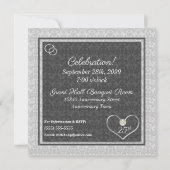 25e zilverJubileum met foto in Damask Kaart (Achterkant)