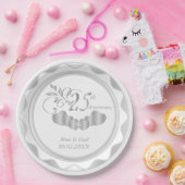 25e zilverJubileum Papieren Bordje (Feest)