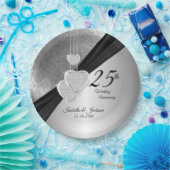 25e zilverJubileum Papieren Bordje (Feest)
