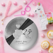 25e zilverJubileum Papieren Bordje (Feest)