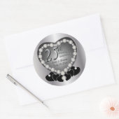 25e zilverJubileum Ronde Sticker (Envelop)