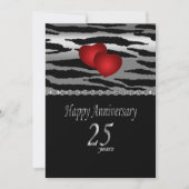25e zilverJubileum - Zebrapatroon - Liefde Kaart (Voorkant)