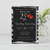 25e zilverJubileum - Zebrapatroon - Liefde Kaart (Staand voorkant)