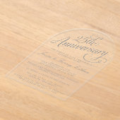 25e Zilverweddenschap Jubileum Acryl Uitnodigingen (Laagn)