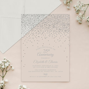 25e Zilverweddenschap Jubileum Acryl Uitnodigingen