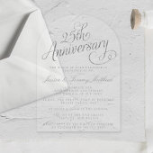 25e Zilverweddenschap Jubileum Acryl Uitnodigingen