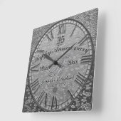 25e Zilverweddenschap Jubileum Antiek Vierkante Klok (Hoek)