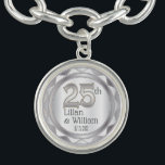 25e Zilverweddenschap Jubileum Armband<br><div class="desc">Personaliseer de charme. 25e zilveren bruiloft Jubileum Keepsake. ✔Let op: niet alle sjablonen hoeven te worden gewijzigd. 📌Als u meer aanpassingen nodig hebt, klikt u op de knop "Klik om verder aan te passen" of "Aanpassen of ontwerp bewerken" en gebruikt u onze ontwerptool om het formaat te wijzigen, te roteren,...</div>