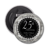 25e Zilverweddenschap Jubileum Button Flesopener (Voorkant)