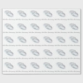 25e Zilverweddenschap Jubileum Cadeaupapier (Vlak)