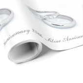 25e Zilverweddenschap Jubileum Cadeaupapier (Rol Hoek)