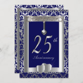 25e Zilverweddenschap Jubileum | DIY-tekst Kaart (Voorkant / Achterkant)