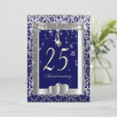 25e Zilverweddenschap Jubileum | DIY-tekst Kaart (Staand voorkant)