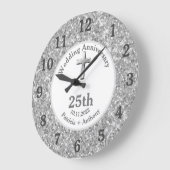 25e Zilverweddenschap Jubileum Glitter Religieuze Grote Klok (Hoek)