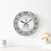 25e Zilverweddenschap Jubileum Glitter Religieuze Grote Klok (Huis)