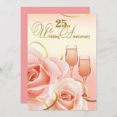 25e Zilverweddenschap Jubileum Kaart (Voorkant / Achterkant)