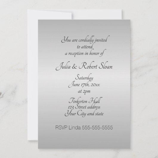 25e Zilverweddenschap Jubileum Kaart (Achterkant)