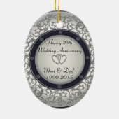 25e Zilverweddenschap Jubileum Keramisch Ornament (Achterkant)