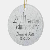 25e Zilverweddenschap Jubileum Keramisch Ornament (Links)