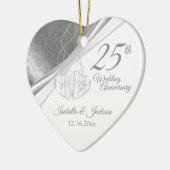 25e Zilverweddenschap Jubileum Keramisch Ornament (Links)