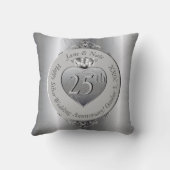 25e Zilverweddenschap Jubileum Kussen (Achterkant)