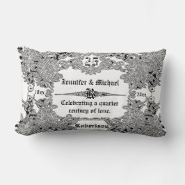 25e Zilverweddenschap Jubileum Kussen