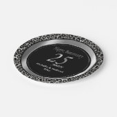 25e Zilverweddenschap Jubileum | Leopard Pattern Papieren Bordje (Gekanteld)