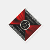 25e Zilverweddenschap Jubileum | Leopard Pattern Servet (Hoek)