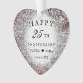 25e Zilverweddenschap Jubileum Ornament (voorkant)