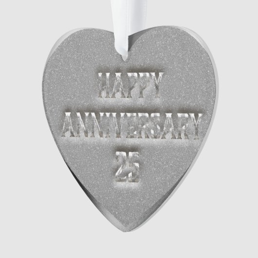 25e Zilverweddenschap Jubileum Ornament (voorkant)