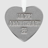 25e Zilverweddenschap Jubileum Ornament (voorkant)