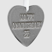 25e Zilverweddenschap Jubileum Ornament (voorkant)