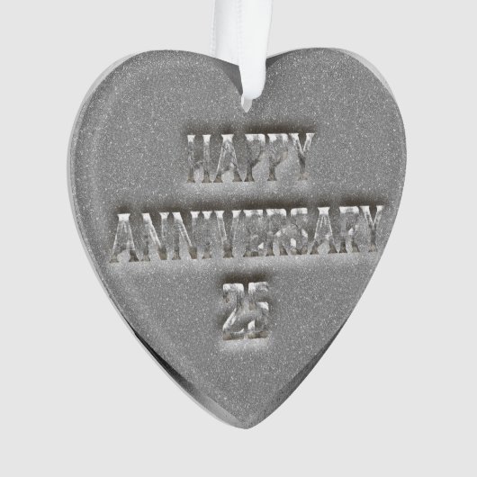 25e Zilverweddenschap Jubileum Ornament (voorkant)