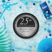 25e Zilverweddenschap Jubileum Papieren Bordje (Feest)
