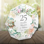 25e Zilverweddenschap Jubileum Rozen Garland Fotoblokken<br><div class="desc">Deze botanische 25e trouwdag is een delicate waterverf bloemland en kan gepersonaliseerd worden met je speciale verjaardagsinformatie in een elegante tekst. Ontworpen door: Thisnotme©</div>