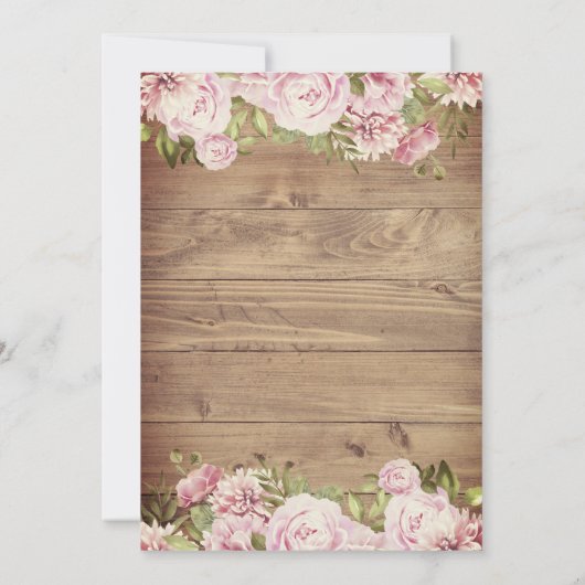 25e Zilverweddenschap Jubileum Rustische Rozen Kaart (Achterkant)