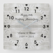 25e Zilverweddenschap Jubileum Vierkante Klok (Voorkant)