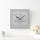 25e Zilverweddenschap Jubileum Vierkante Klok (Huis)