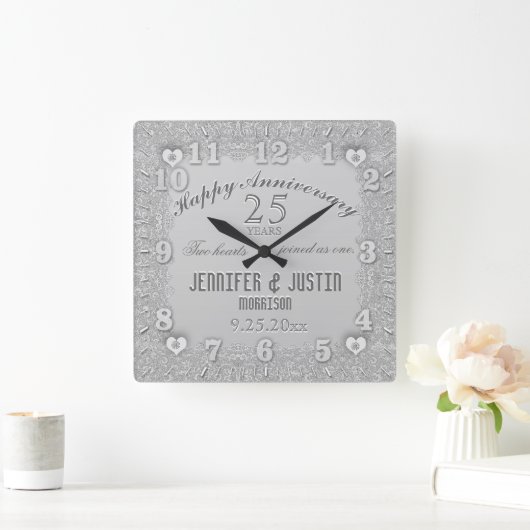 25e Zilverweddenschap Jubileum Vierkante Klok (Huis)