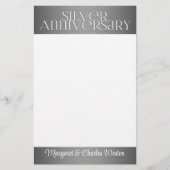 25e Zilverweddenschap op maat Briefpapier (Voorkant)