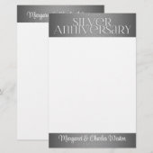 25e Zilverweddenschap op maat Briefpapier (Voorkant / Achterkant)