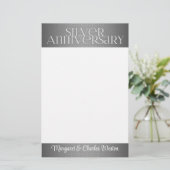 25e Zilverweddenschap op maat Briefpapier (Staand voorkant)