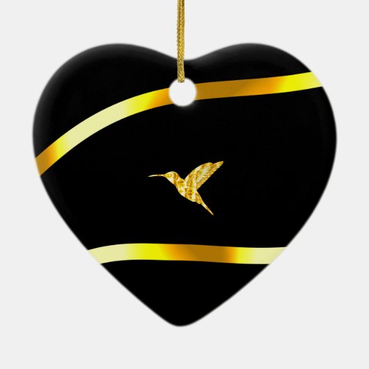 25e Zwart Goud Trouwen Jubileum Gift Keepsake Keramisch Ornament (Achterkant)