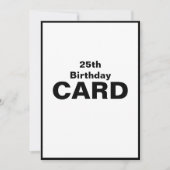 25eVijfentwintigste 25e 25 Vijfentwintig 2-5e verj Kaart (Voorkant)