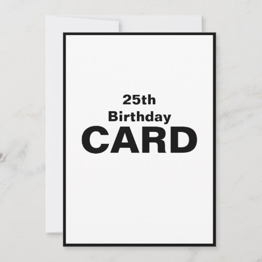 25eVijfentwintigste 25e 25 Vijfentwintig 2-5e verj Kaart (Voorkant)
