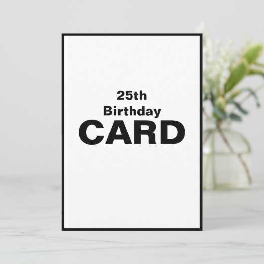 25eVijfentwintigste 25e 25 Vijfentwintig 2-5e verj Kaart (Staand voorkant)