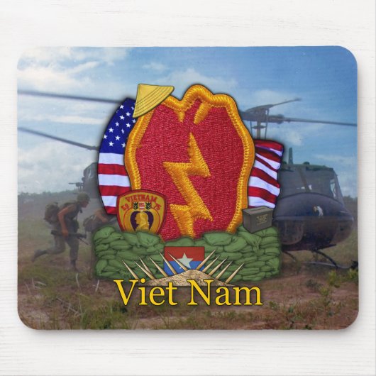 25ste de oorlogsdierenartsen Mousepad van Vietnam Muismat (Voorkant)